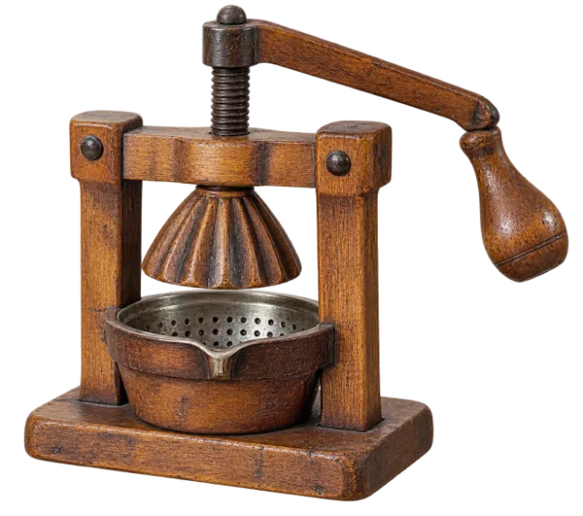 Vintage Wooden Citrus Juicer Hand Press