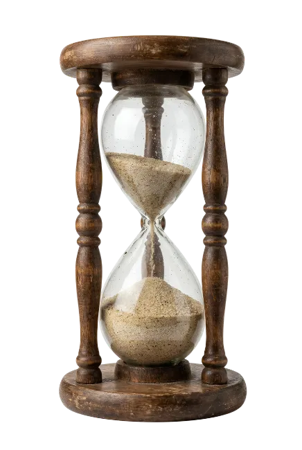 Vintage Wooden Hourglass Sand Timer