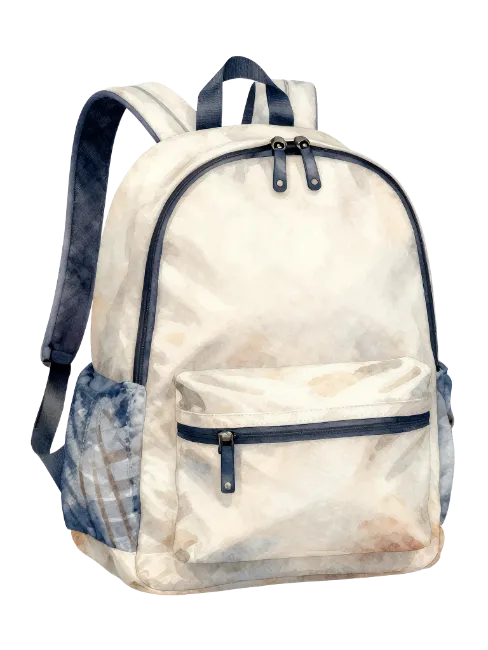 Watercolor Backpack Illustration