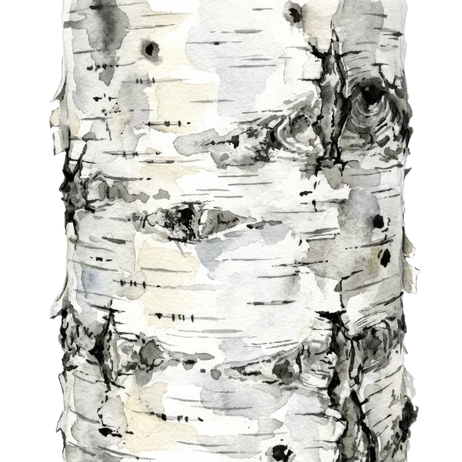 Watercolor Birch Tree Bark Texture
