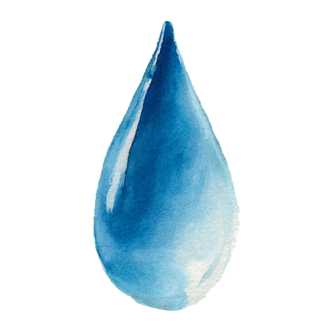 Watercolor Blue Water Drop