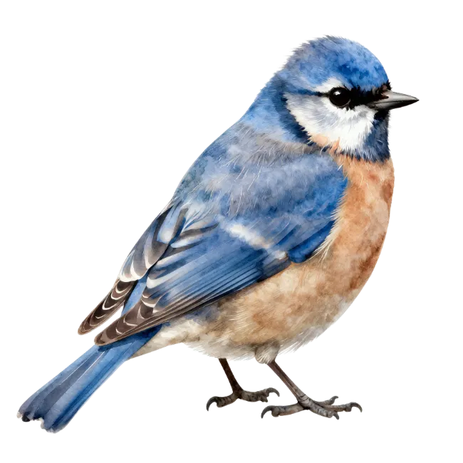 Watercolor Bluebird Illustration