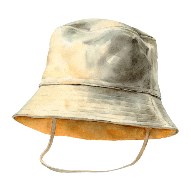 Watercolor Bucket Hat Illustration
