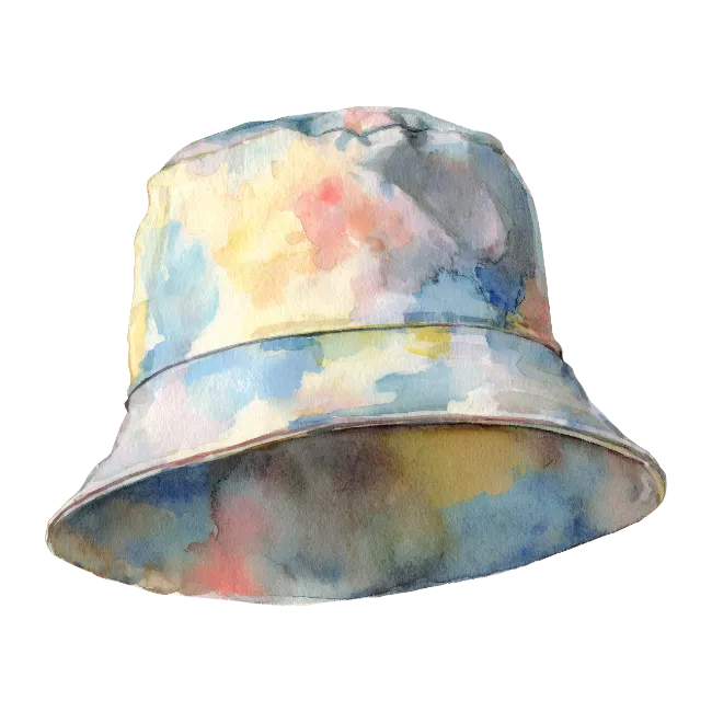Watercolor Bucket Hat Illustration