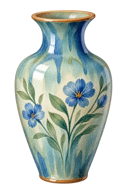 Watercolor Ceramic Flower Vase