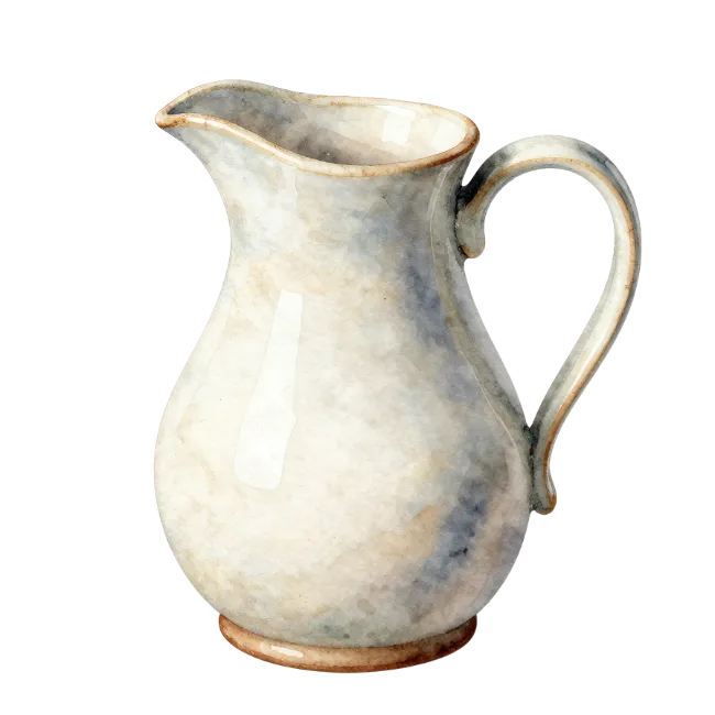 Watercolor Ceramic Pitcher