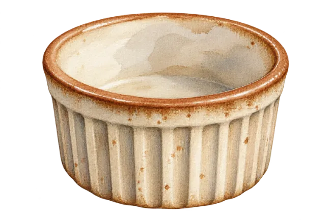 Watercolor Ceramic Ramekin Bowl Illustration