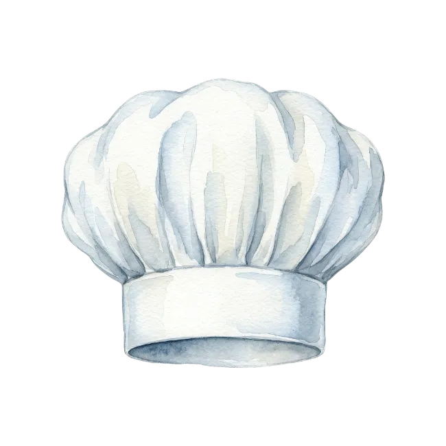 Watercolor Chef Hat Illustration