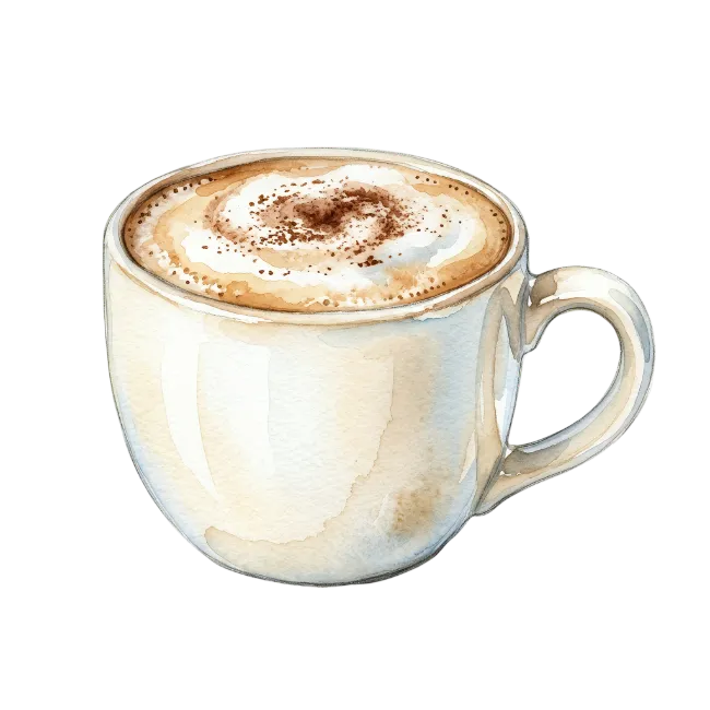 Watercolor Coffee Cup Illustration