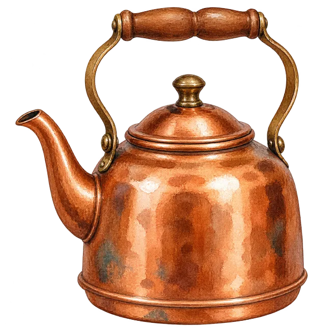Watercolor Copper Kettle