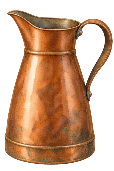 Watercolor Copper Pitcher Illustration