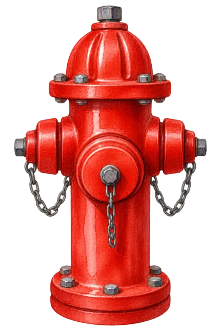 Watercolor Fire Hydrant Illustration