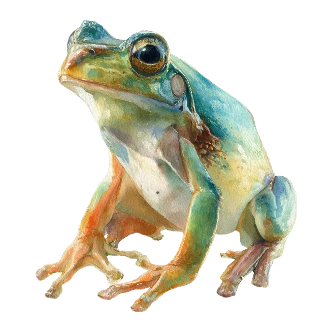 Watercolor Frog Illustration