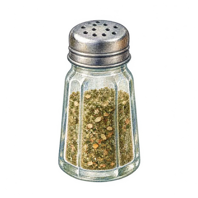 Watercolor Glass Spice Shaker