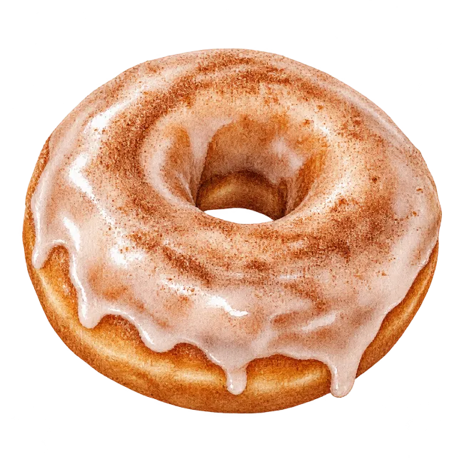 Watercolor Glazed Donut Illustration