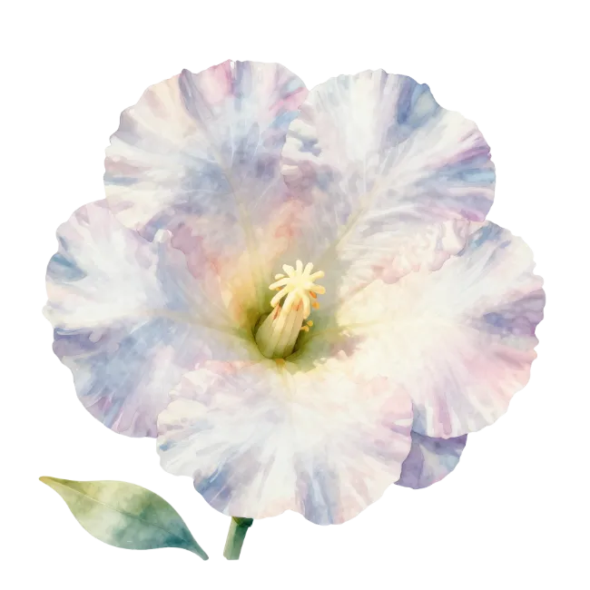 Watercolor Hibiscus Flower Illustration