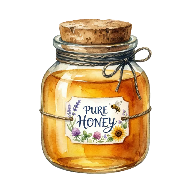 Watercolor Honey Jar