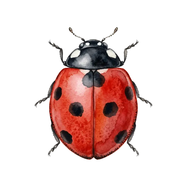 Watercolor Ladybug Illustration