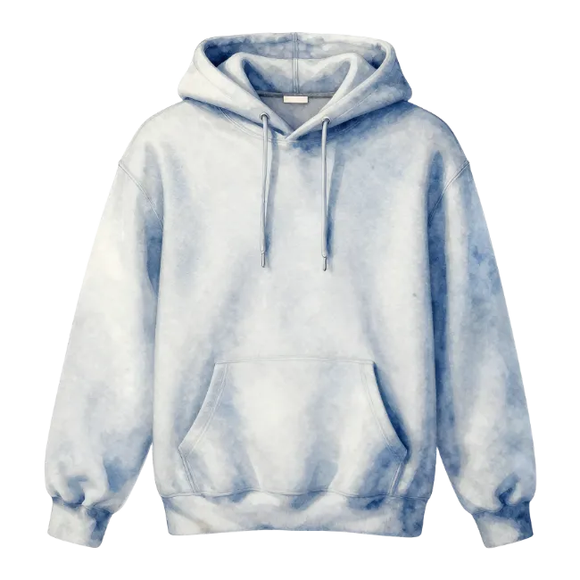 Watercolor Light Blue Hoodie Sweatshirt