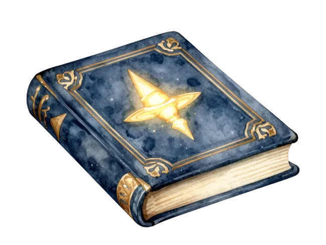 Watercolor Magic Spellbook Illustration