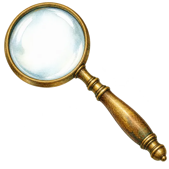 Watercolor Magnifying Glass