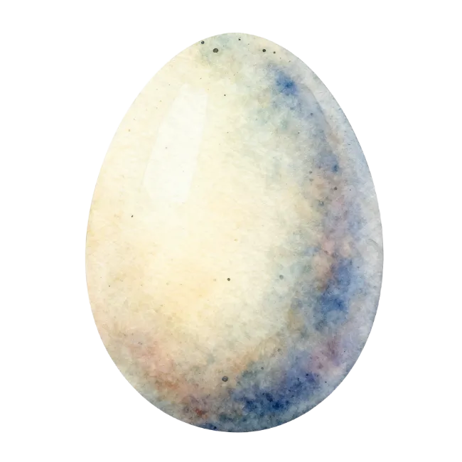 Watercolor Painted Easter Egg
