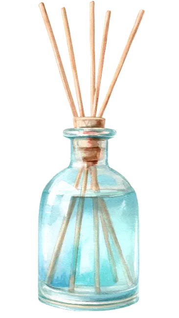 Watercolor Reed Diffuser Glass Bottle