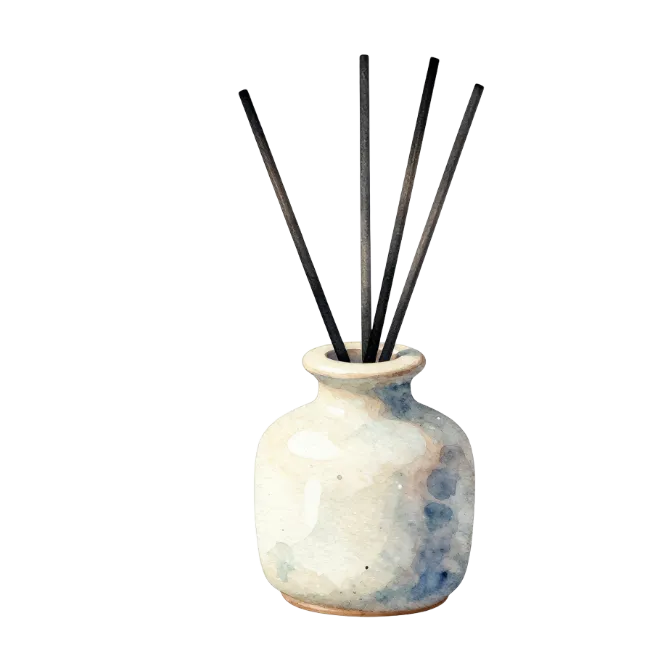 Watercolor Reed Diffuser with Black Sticks