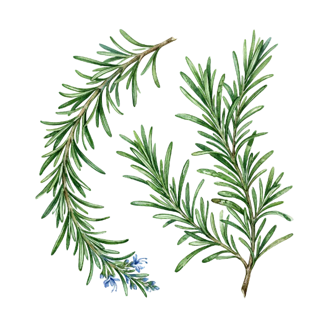 Watercolor Rosemary Sprigs