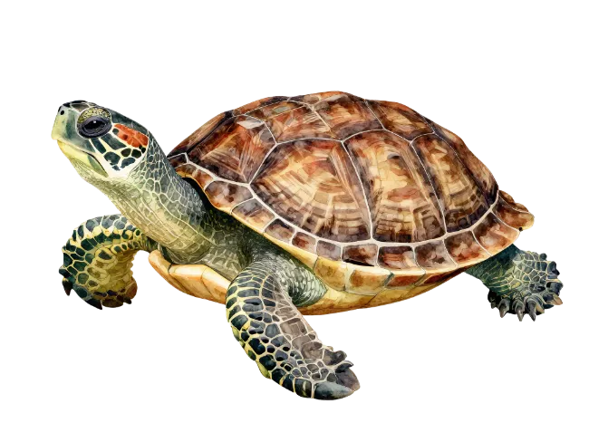 Watercolor Sea Turtle Illustration