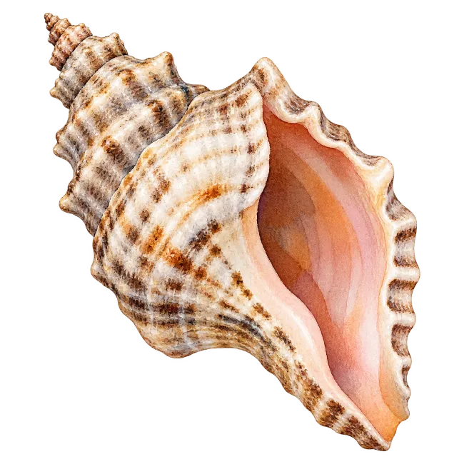 Watercolor Seashell Illustration