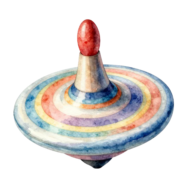 Watercolor Spinning Top Toy