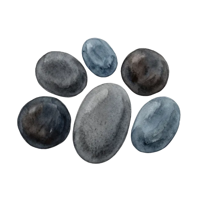 Watercolor Stones Illustration