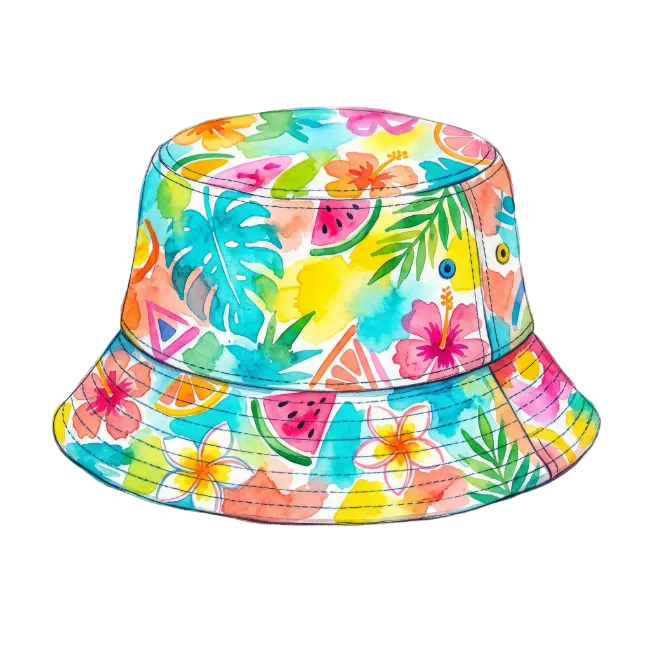 Watercolor Tropical Bucket Hat
