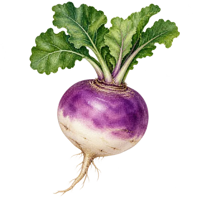 Watercolor Turnip Illustration