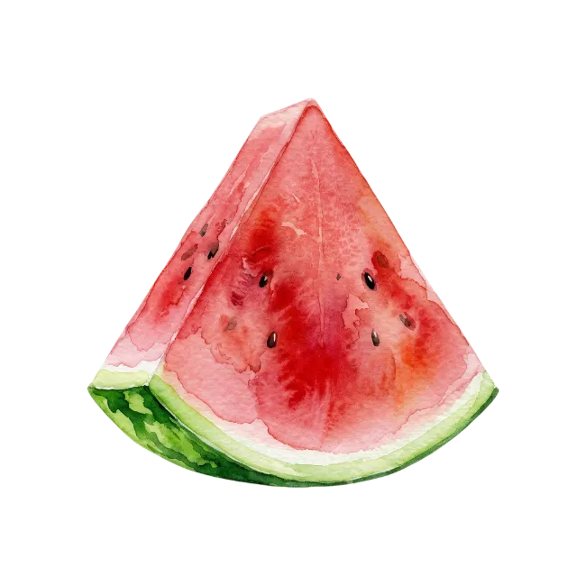Watercolor Watermelon Slice