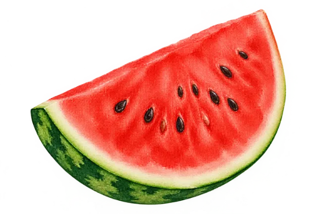 Watercolor Watermelon Slice