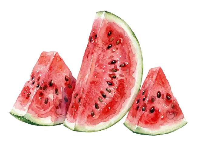 Watercolor Watermelon Slices