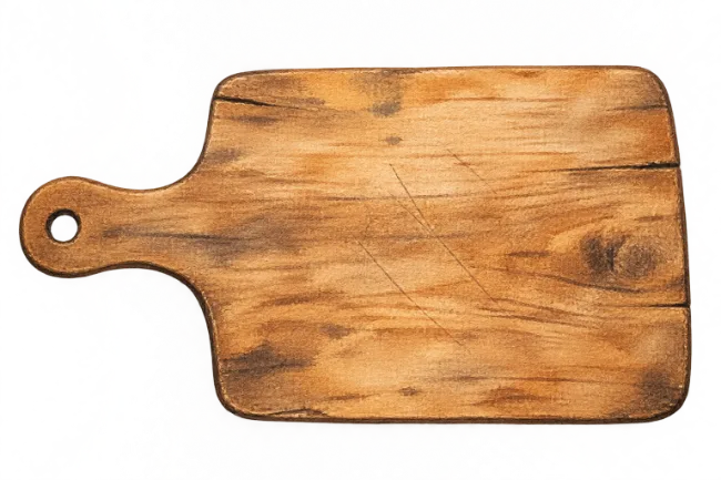 watercolor wooden cutting board