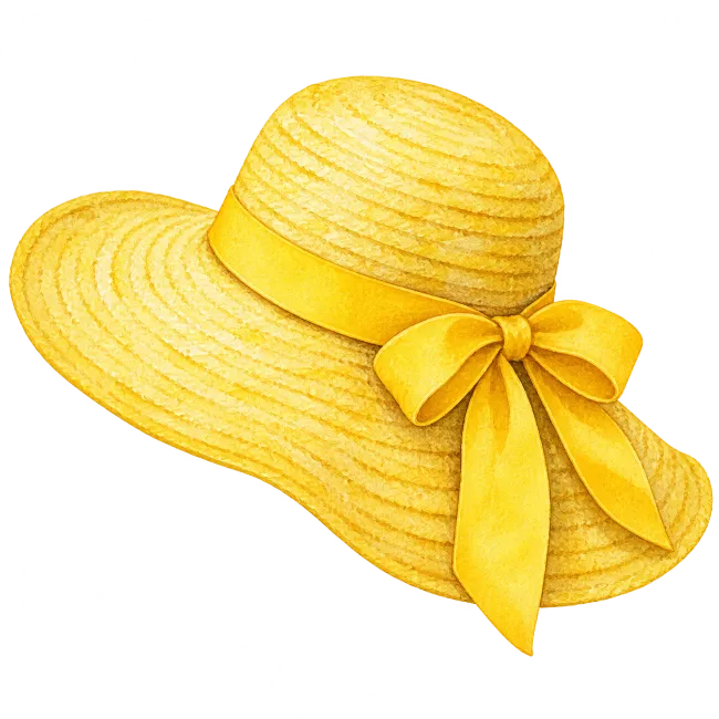 Watercolor Yellow Sun Hat