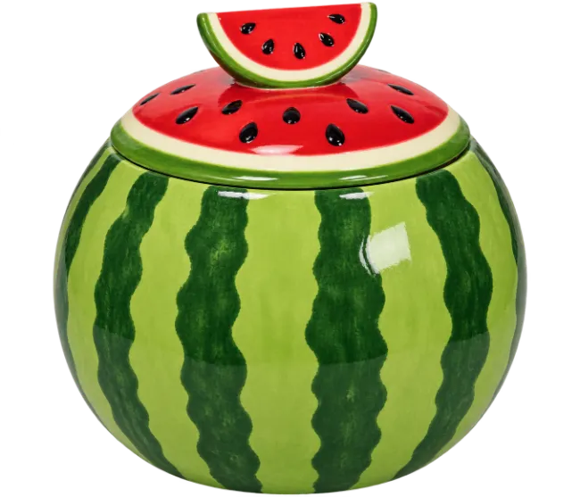 Watermelon Ceramic Jar with Lid