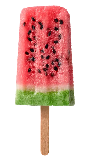 Watermelon Ice Pop on Wooden Stick