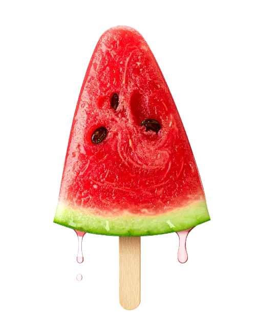 Watermelon Slice Ice Pop with Drops
