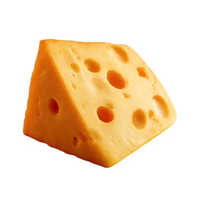 Wedge of Swiss Cheese with Holes