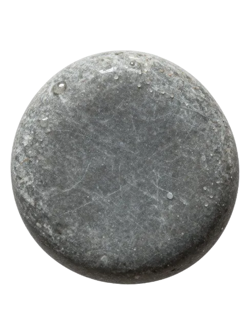 Wet Round Grey Stone