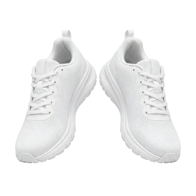 White Athletic Sneakers Pair