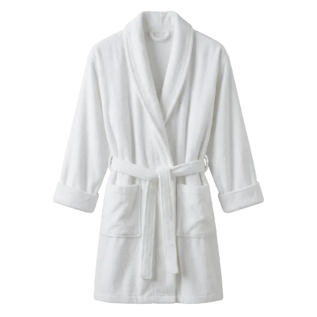 White Bathrobe with Belt