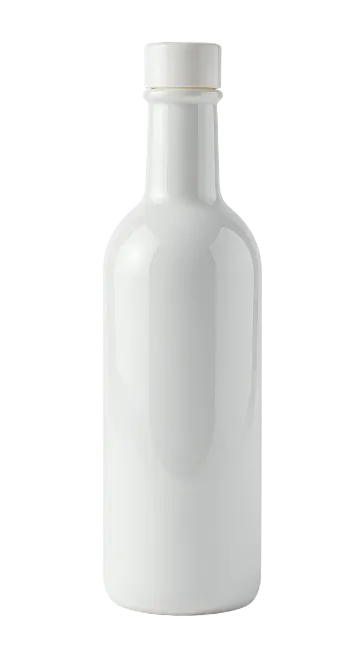 White Ceramic Bottle with Cap
