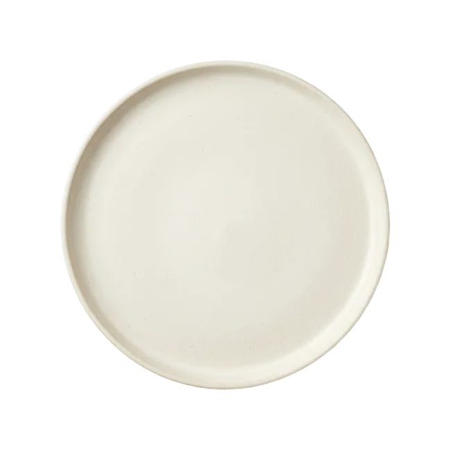 White Ceramic Dinner Plate Top View