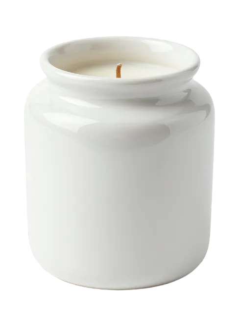 White Ceramic Jar Candle